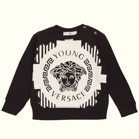 Versace Young Other - 🖤💛YOUNG VERSACE ~BABY BOY MEDUSA LOGO LONG SLEEVE CREWNECK-BLACK